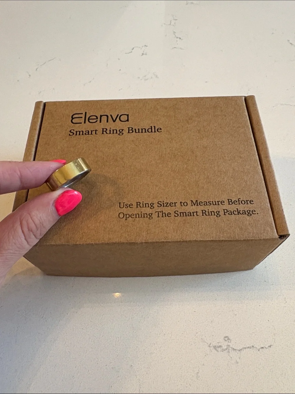 Elenva Smart Ring in Gold - size 8.5